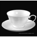 white glazed wholesale ceramic cups with plates